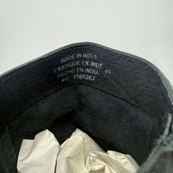 Free People Leo Ankle Boots Women's EU 40 US 10 Leather Block Heel Black - Picture 8 of 9